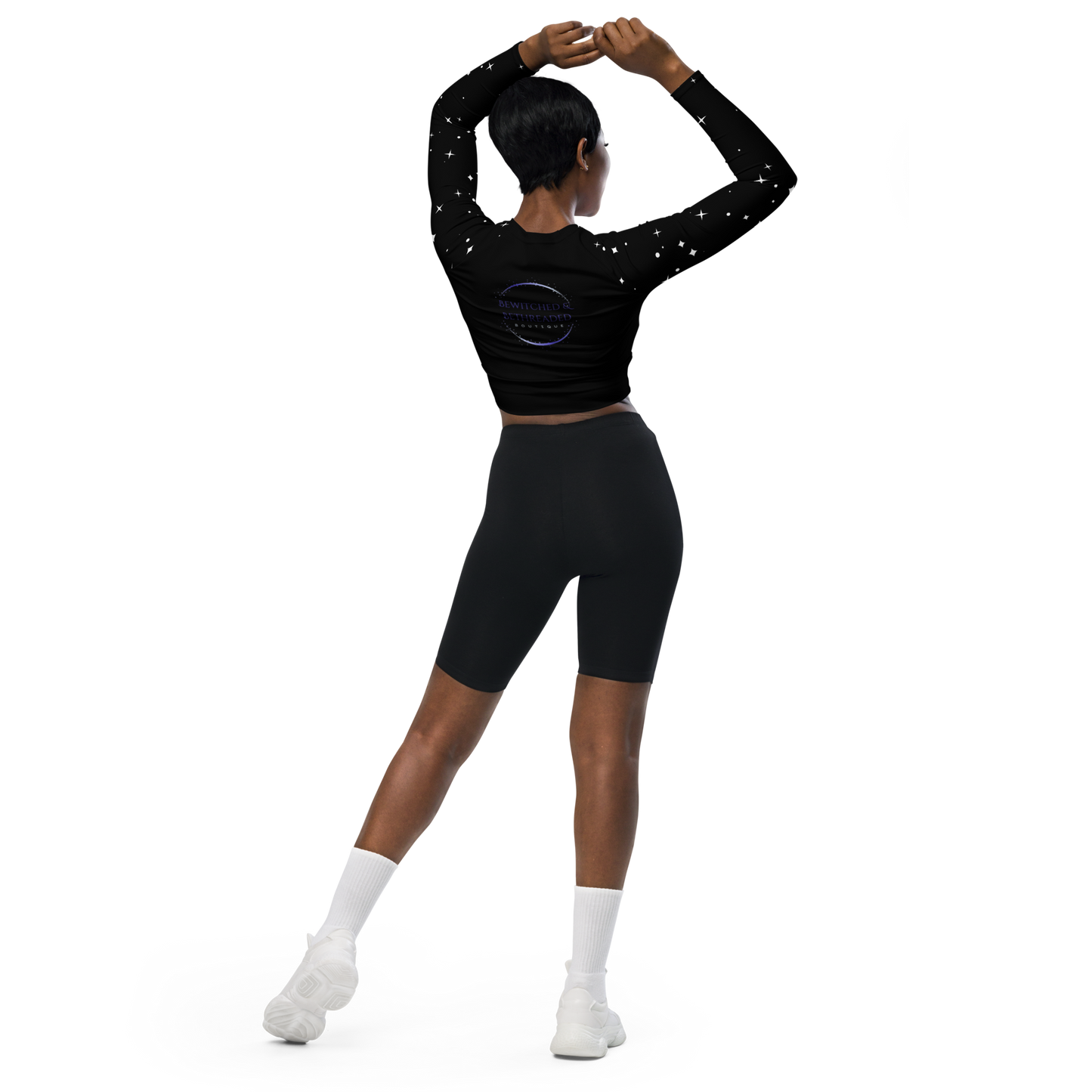 Bad Witch Est. 1996 | Cute Witchy Long-Sleeve Crop Top | Trendy Athleisure Apparel