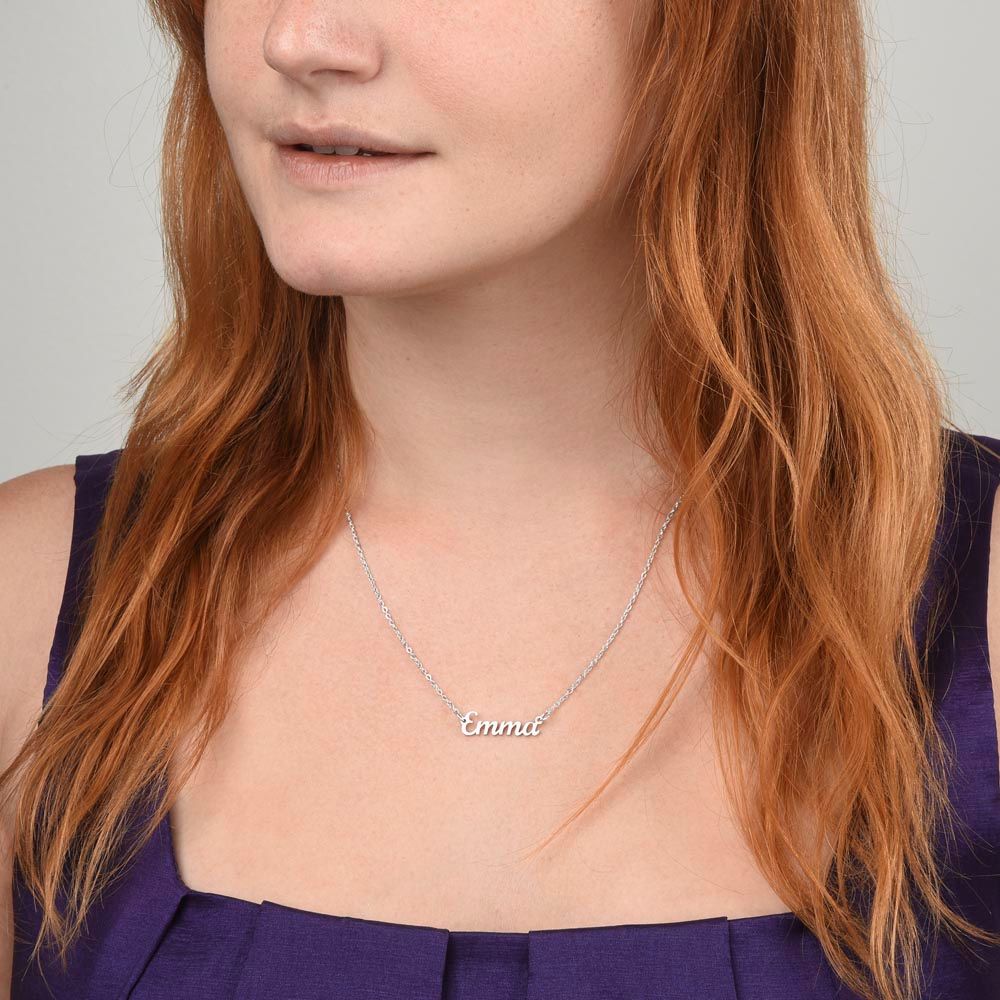 Name Necklace Custom Stainless Steel 18" Adjustable Chain Anniversary Birthday Gift for Women Wife Girlfriend