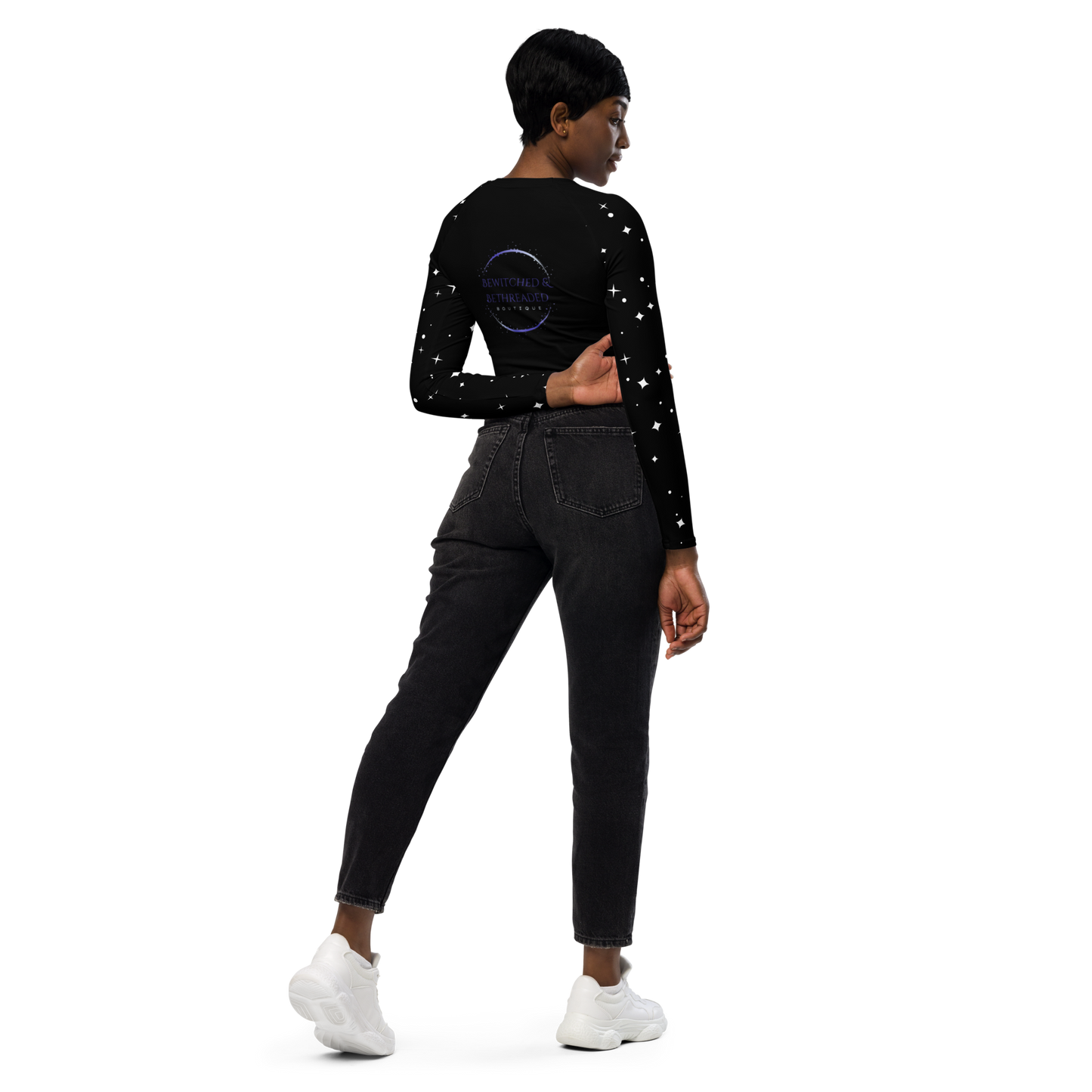 Bad Witch Est. 1996 | Cute Witchy Long-Sleeve Crop Top | Trendy Athleisure Apparel