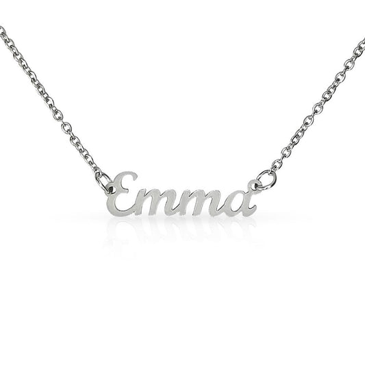 Name Necklace Custom Stainless Steel 18" Adjustable Chain Anniversary Birthday Gift for Women Wife Girlfriend
